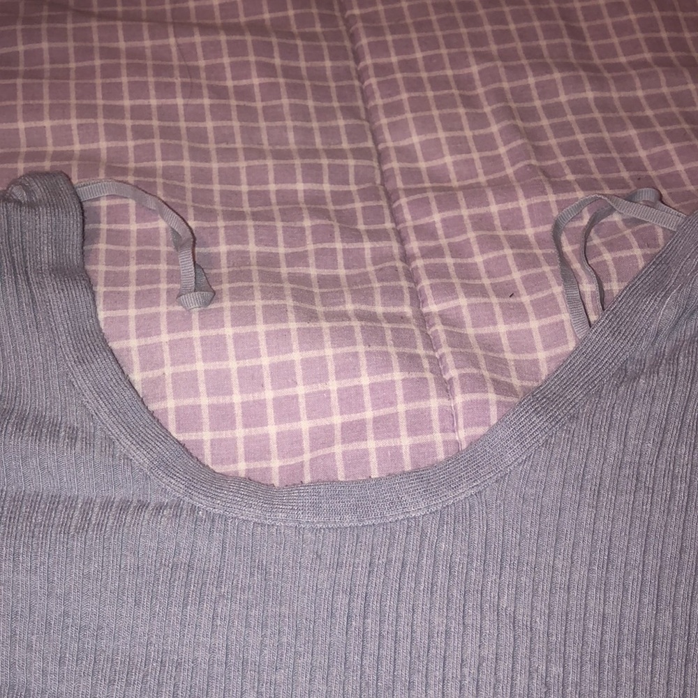 Ribbed Light Blue Top - Picture 5 of 5
